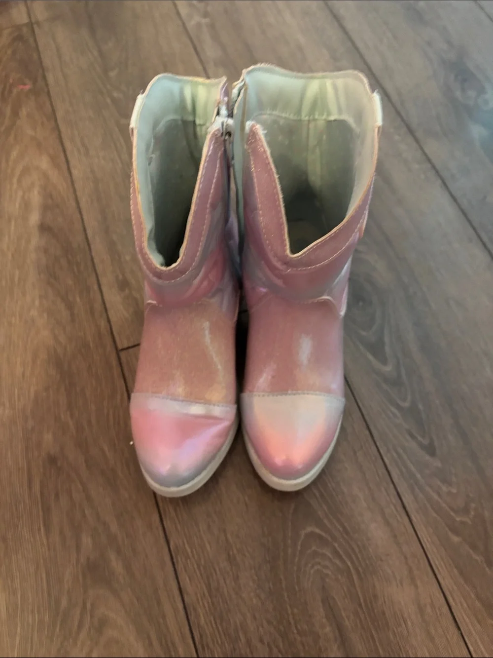 Girls' Pink Glitter Western Bluey Boots